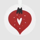 Schattige Kerstmis Hond Custom Tweezijdig Ornament (achterkant)