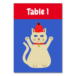 Schattige Kerstmis Kat Custom Party Kaart