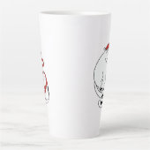 Schattige Kerstmis kat koppels in liefde minimalis Latte Mok (Voorkant)