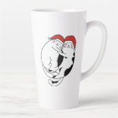 Schattige Kerstmis kat koppels in liefde minimalis Latte Mok (Rechts)
