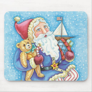 Schattige Kerstmis, Kerstman op Sneeuwbal met Spee Muismat