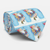Schattige Kerstmis, Kerstman op Sneeuwbal met Spee Stropdas (Opgerold)