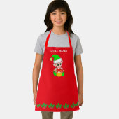 Schattige Kerstmis kleine helper elf op rood Schort (Insitu)