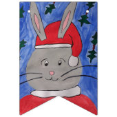 Schattige Kerstmis Konijn Vlaggetjes (Derde vlag)