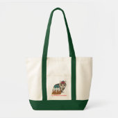 schattige kerstmis met grijs kitten tote bag (Voorkant)