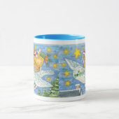 Schattige Kerstmis met Konijn als Kerstman op Uil Mok (Midden)