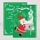 Schattige Kerstmis, Muziek Sinterklaas Feestuitnod Kaart (Voorkant / Achterkant)