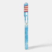 Schattige Kerstmis, Patriottische Kerstman met Vla Case-Mate iPhone Case (Achterkant / Links)