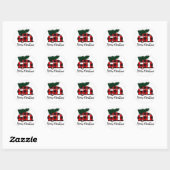 SCHATTIGE **KERSTMIS R. V. STIJL** KERSTMIS RONDE STICKER (Vel)