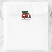 SCHATTIGE **KERSTMIS R. V. STIJL** KERSTMIS RONDE STICKER (Tas)