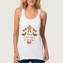 Schattige Kerstmis Reindeer Racerback Tank USA
