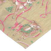 Schattige Kerstmis Rendier, Rood Lint, , Medium Tafelloper (Hoek)