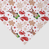 Schattige Kerstmis Rode Kerst Reindeer Tissuepapier (Detail)
