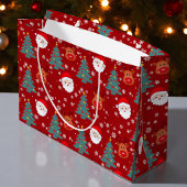 Schattige Kerstmis Santa Reindeer | Kerstmis Groot Cadeauzakje