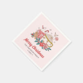 Schattige Kerstmis Servet (Hoek)