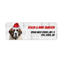 Schattige Kerstmis Sint Bernard Honden Retouradres