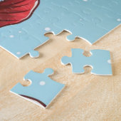 Schattige Kerstmis snoepriet dinosaurus Legpuzzel (Zijkant)