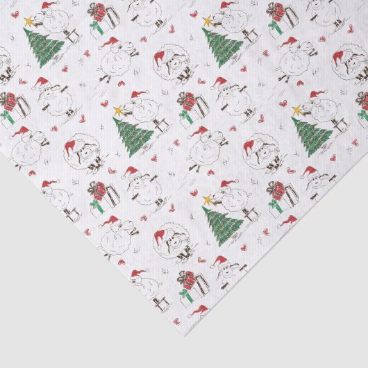 Schattige kerstmis tissuepapier (Detail)