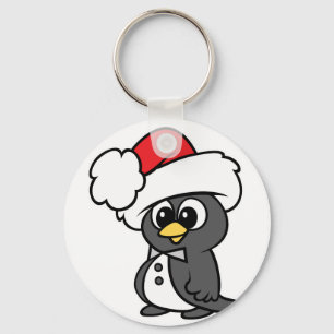 Schattige Kerstmis Tuxedo Pinguïn Sleutelhanger