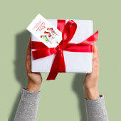 Schattige Kerstmis Waterverf Custom Cadeaulabel