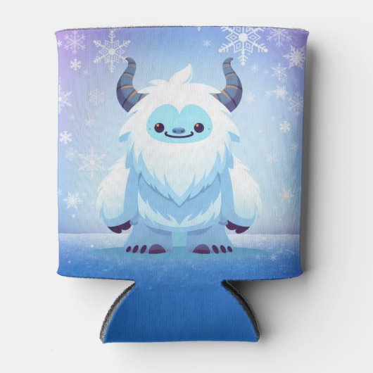 Schattige Kerstmis/winter yeti Blikjeskoeler (Voorkant)