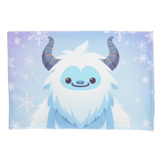 Schattige Kerstmis/winter yeti Kussensloop (Voorkant)