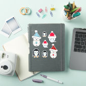Schattige Kerstmis Winterdieren Sticker (iPad Cover)