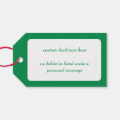 Schattige Kerstmis, Zingende en Dansende Kerstman Cadeaulabel (Achterkant Horizontaal)