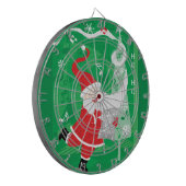 Schattige Kerstmis, zingende en dansende Kerstman Dartbord (Voorkant Links)