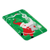 Schattige Kerstmis, zingende en dansende Kerstman Magneet (Rechterzijde)