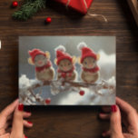 Schattige kerstmuizen briefkaart<br><div class="desc">Dit ontwerp is gemaakt door middel van digitale kunst. Het kan worden gepersonaliseerd door op de knop Aanpassen te klikken en de foto, kleur, het toevoegen van een naam, initialen of uw favoriete woorden te wijzigen. Neem contact met mij op via colorflowcreations@gmail.com als u dit ontwerp op een ander product...</div>