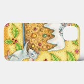 Schattige Kerstmuizen die een Fruitcake Dessert dr Case-Mate iPhone Case (Achterkant (horizontaal))