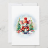 Schattige kerstmuizenfeest kaart (Achterkant)