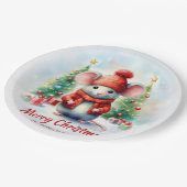 Schattige kerstmuizenfeest papieren bordje (Gekanteld)
