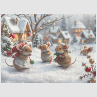 Schattige kerstmuizenweefselpapier tissuepapier