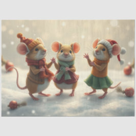 Schattige kerstmuizenweefselpapier tissuepapier