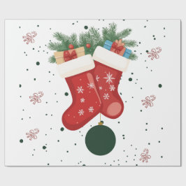 Schattige Kerstmutsen en Cadeaus Vakantie Ontwerp Cadeaupapier