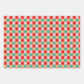 Schattige Kerstontwerp Roze en Mint Groene Preppy Inpakpapier Vel (Voorkant 3)