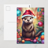 Schattige kerstotter briefkaart (Voorkant / Achterkant)