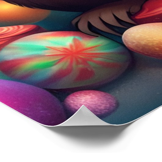 Schattige kerstotter poster (Hoek)