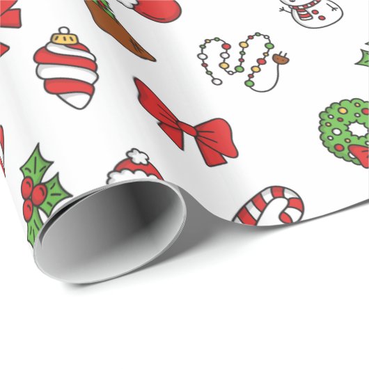 Schattige kerstpapier cadeaupapier (Rol Hoek)