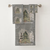 Schattige kerstpatroon bad handdoek (Insitu)