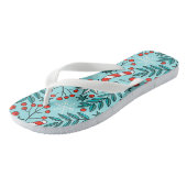 Schattige kerstpatroon blauw teenslippers (Schuin)