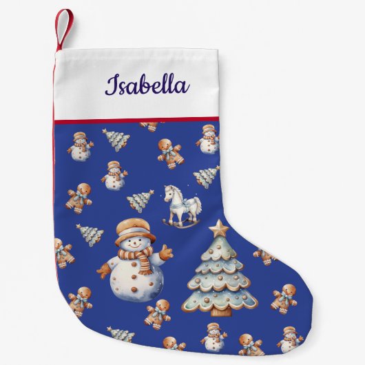 Schattige kerstpatroon kerstkous kleine kerstsok (Voorkant)