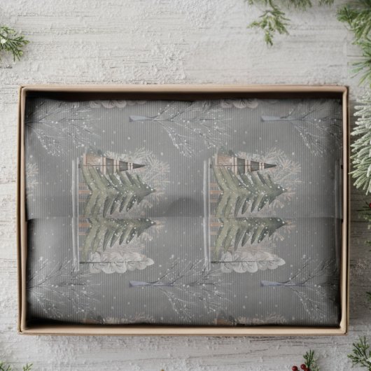 Schattige  kerstpatroon tissuepapier