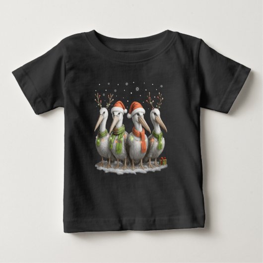 Schattige Kerstpelikaan met Kerstmannenhoed (Voorkant)