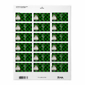 Schattige kerstpinguïn feestelijk Arctisch dier Etiket (Full Sheet)