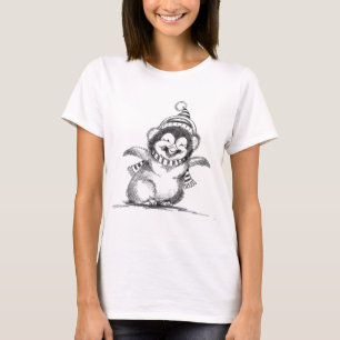 Schattige Kerstpinguïn, Gelukkig Baby Vogeltje T-shirt