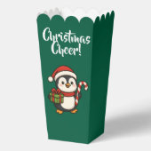Schattige Kerstpinguïn met Suikerstok Bedankdoosjes (Achterkant)