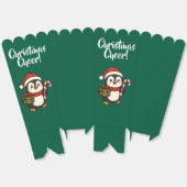 Schattige Kerstpinguïn met Suikerstok Bedankdoosjes (Ongevouwen)
